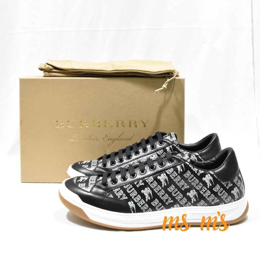 NIB Burberry burberry signature Black Sneaker US12 - Picture 1 of 8